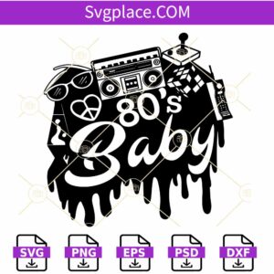 80's Baby Cassette Svg, Dripping, 80's Baby Cassette Svg, born in the 80s svg