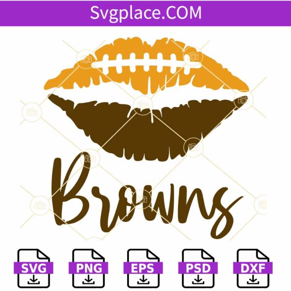Brows football lips SVG, Browns Football Svg, Football Clipart, Cleveland Browns svg