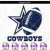 Cowboys Ball and Star Svg, Cowboys Football SVG, Cowboys svg, Cowboys Shirt svg