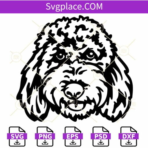 Golden doodle head SVG, Golden doodle Dog Face SVG, Golden doodle SVG