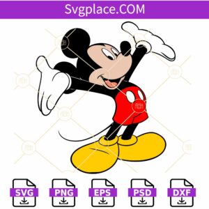 Happy Mickey Mouse SVG, Mickey Mouse clipart svg, Mickey Mouse svg Files