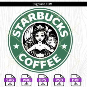 Little mermaid Starbucks Coffee SVG, Disney coffee SVG