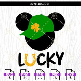 Lucky Mickey Mouse SVG, Disney Saint Patrick svg, Mickey Shamrock svg