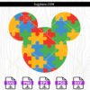 Mickey head autism awareness SVG, autism awareness svg