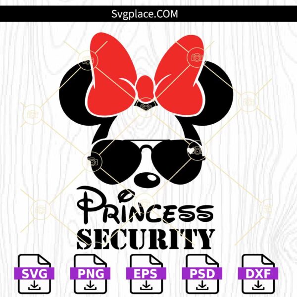 Minnie princess security SVG, Princess Security Svg, Funny Mom Svg