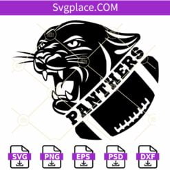 Panthers Football SVG File, Panthers SVG, Grunge Panther SVG, Football Mom Svg