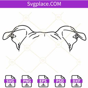 Pit Bull Dog Ear Outline SVG, Pit Bull Dog SVG, Pit Bull SVG, Pit Bull Dog Breed SVG