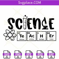 Science Teacher periodic table SVG, Periodic Teacher Svg, Table of Elements Svg