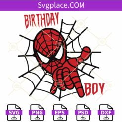 Spiderman Birthday boy SVG, Birthday Boy svg, Marvel Spider-Man Birthday Boy SVG