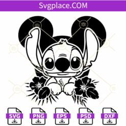 Stitch Mouse Ears SVG, Stitch Disney ears SVG, Ohana Stitch SVG