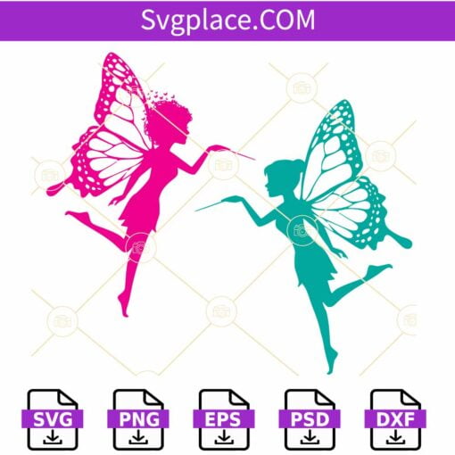 Tinkerbell Girl SVG, Fairy Silhouette Svg, Tinkerbell Svg, Princess Svg