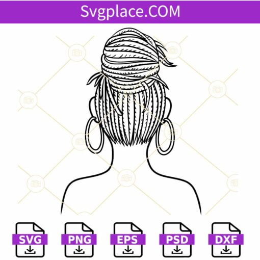 Woman loc hair SVG, Black Woman SVG, Black woman loc hair svg, Afro Woman SVG