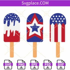 4th July Popsicle svg, Popsicle American Flag SVG, 4th of July Popsicle SVG, American Ice-Cream SVG
