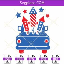 4th of July Truck SVG, Truck SVG, American Truck svg, American Flag Truck svg