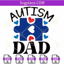 Autism dad puzzle piece svg, Autism Dad SVG, Autism Awareness SvG