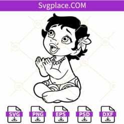 Baby Moana SVG, Moana SVG, Baby Moana Outline SVG, Baby Moana PNG, Disney Moana SVG