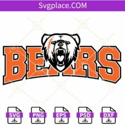 Bears pride football SVG, Bears Mascot Svg, Bears Svg, Bears Football School Team svg