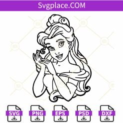Belle Princess Disney SVG, Belle SVG, Belle Clipart SVG, Belle PNG, Disney Belle SVG