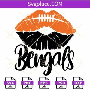 Bengals lips svg, Bengals Football svg, Bengals Mascot svg, Bengals Football Logo svg