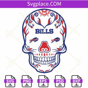 Buffalo bills skull svg, School Team Mascot Svg, School Football Team svg, Bills SVG