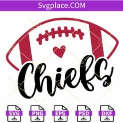 Chiefs Football SVG, Chiefs Mom svg, Football svg, Chiefs Mascot Svg