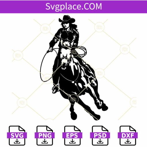 Cowgirl on Horse SVG, Western Cowgirl Riding Horse svg, Western Cowgirl SVG