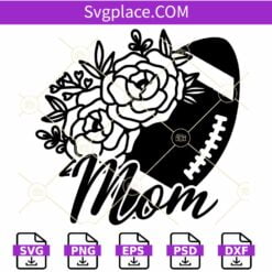 Floral football mom svg, Football Mama svg, Football Mom svg, Football clipart svg