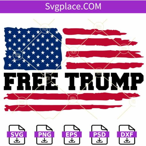 Free Trump flag SVG, US Flag SVG, Free Trump Png, trump take America back svg, Trump 2024 SVG