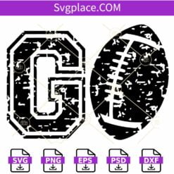Go football grunge svg, Go Football SVG File, Go Football svg, American Football Svg