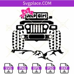 Jeep girl pink bow svg, Jeep Wrangler SVG, Jeep girl svg, Jeep shirt svg Files