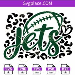 Jets football leopard prints SVG, New York Jets Svg, Jets Football Svg