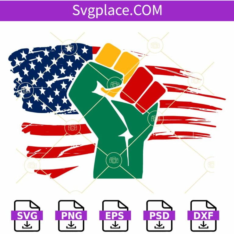 Juneteenth fist american flag svg juneteenth pan african american flag