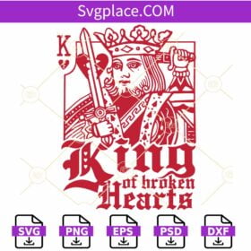 King of Broken Hearts SVG, King SVG, Playing Card svg, King of Broken Hearts png