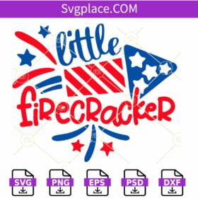 Little Firecracker 4th of July SVG, Little Firecracker Svg, Firecracker Kids 4th of July SVG