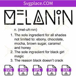 Melanin definition SVG, melanin svg, Black woman svg, Black Girl Magic Svg