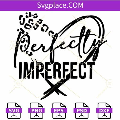 Perfectly imperfect leopard print SVG, Perfectly imperfect heart SVG