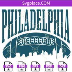 Philadelphia Football skyline SVG, Philadelphia Football svg Files, Philadelphia Mascot svg