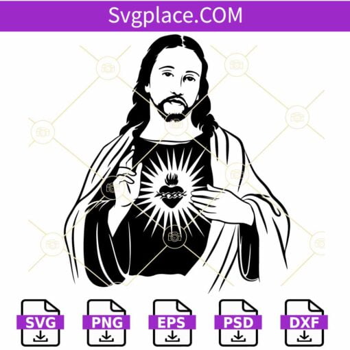 Sacred heart of Jesus SVG, Redeemer SVG, Jesus svg, Christian Shirt SVG