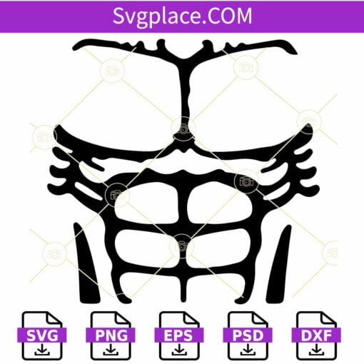 Six Pack SVG, Muscular body SVG, Abdominal Muscles SVG, Fake Abs Svg
