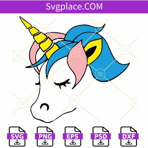 Unicorn head SVG, Unicorn SVG, Unicorn Face Svg, Unicorn Svg File