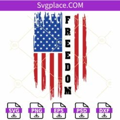 American Freedom Flag SVG, 4th of July Svg, Distressed American Flag SVG