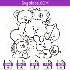 BTS friends SVG, Bts Svg, Love Bts Svg, BTS Friends PNG, Bangtan Boys SVG
