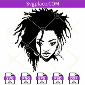 Black Woman Dreadlocks SVG, Black Woman svg, Afro svg, Dreadlocks svg