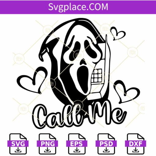 Call me ghost SVG, scream ghostface svg, Halloween svg, Ghost SVG