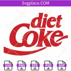 Diet coke logo SVG, Diet coke SVG, Bubbles Coca Cup SVG, Coke Diet logo vector SVG