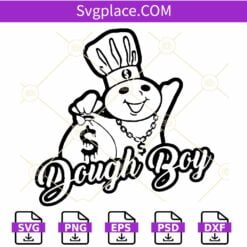 Doughboy SVG, Dough Boy Outline, Money Bag SVG, Money Lover svg