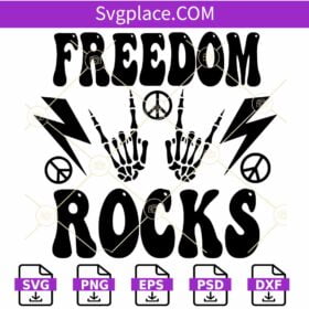 Freedom Rocks SVG, Retro SVG, Retro 4th Of July SVG, Freedom SVG