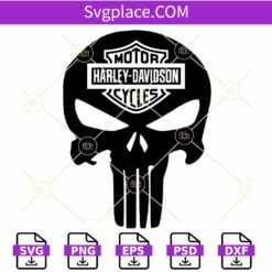Harley Davidson punisher skull SVG, Harley Davidson skull svg, Harley Davidson Logo SVG