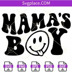 Mama's Boys SVG, Retro Smiley Face SVG, Kids Shirt SVG, Boy mama SVG