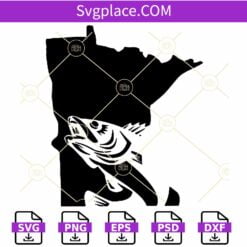 Minnesota Walleye SVG, Walleye SVG, Fishing SVG, Lake Life SVG